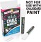 5 Pack Liquid Chalk Marker Pen - White Drawing Chalk - Chalkboard Markers for Chalkboard Signs, Windows, Blackboard, Glass - 6mm Reversible Tip - 24 Chalkboard Labels Included